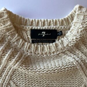 Cream Sweater by 7 For All Mankind